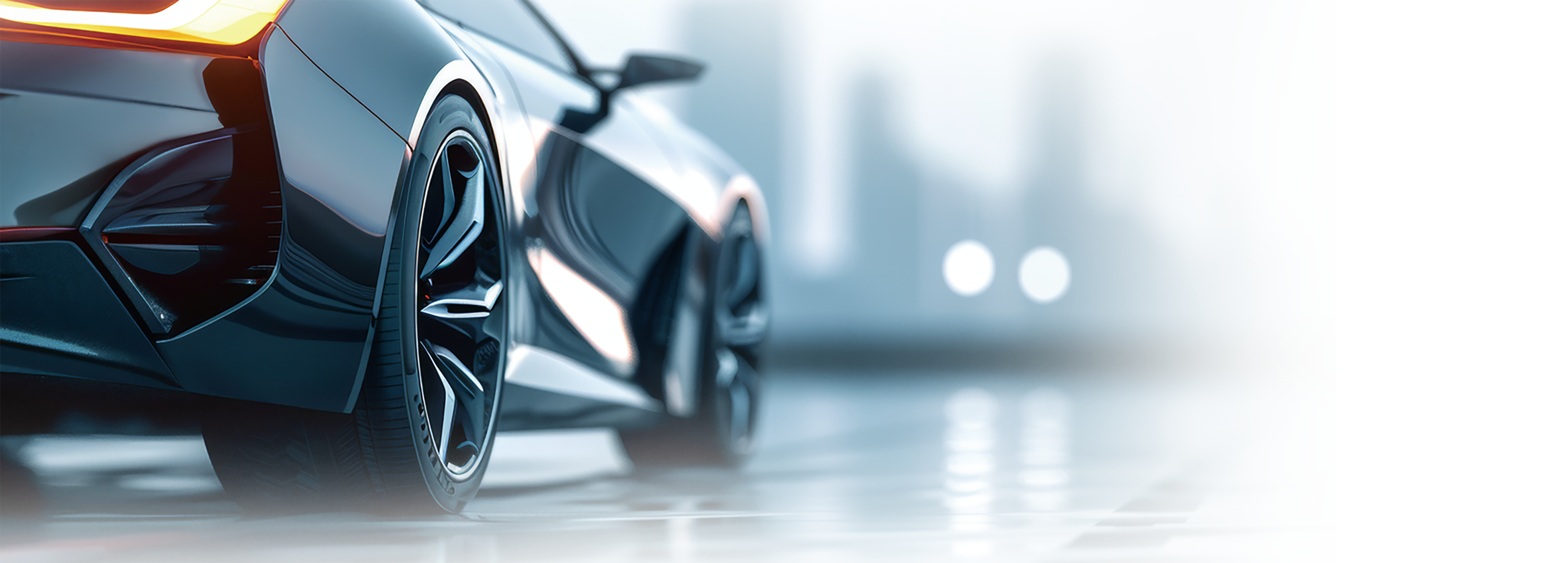 Partial view of a car illustrating Bostik solvent-based acrylic pressure-sensitive adhesive with easy installation and UV resistance.